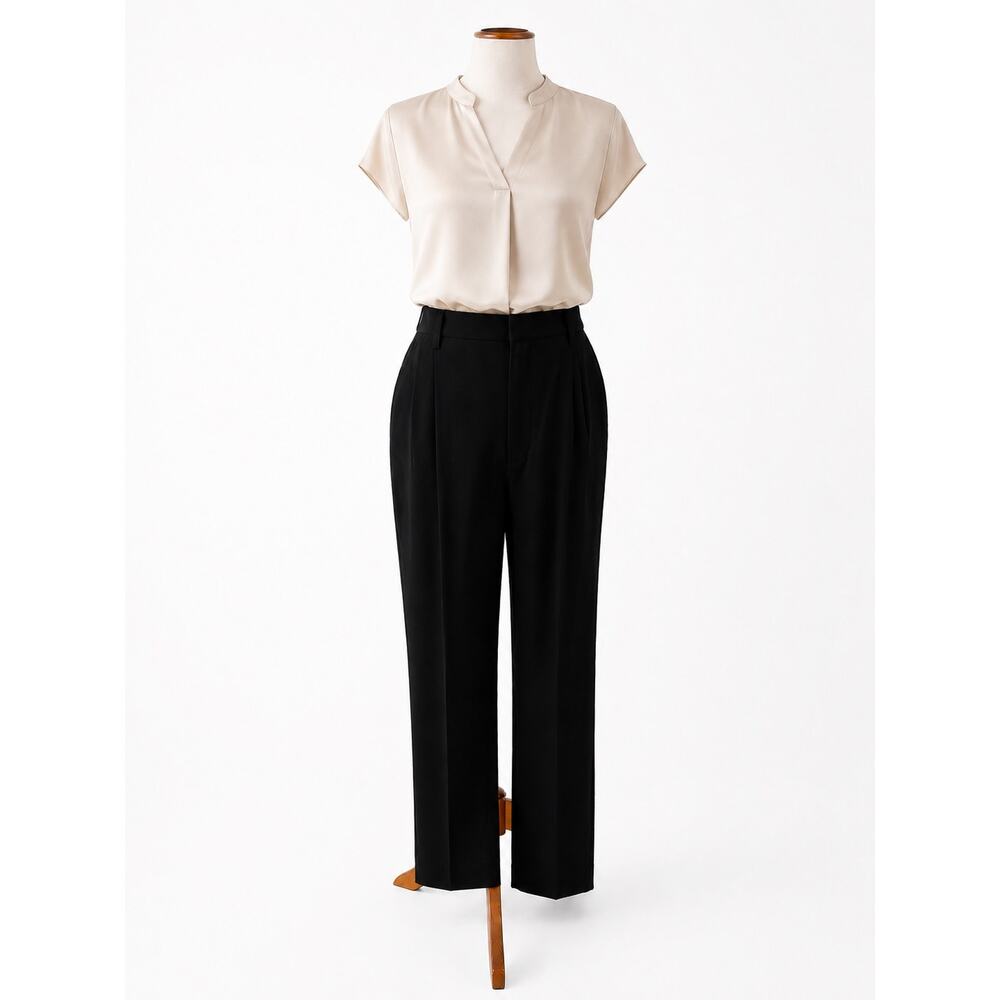 Ellen Tracy Linda Allard Black Wide Leg Dress Pants Women’s Size 8